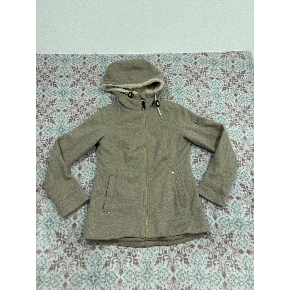 1 Madison Expedition Womens XS Tan Oatmeal Faux Fur Hood Softshell Jacket Coat